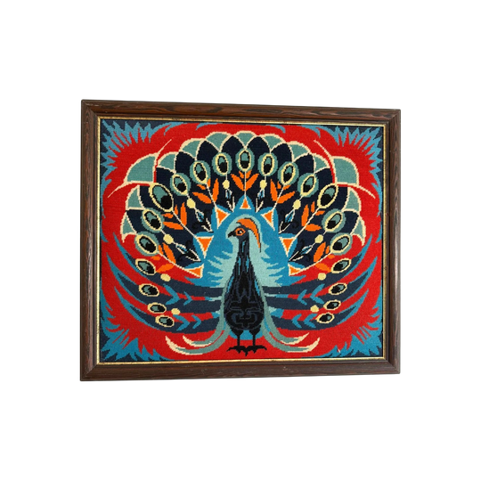Vintage peacock tapestry