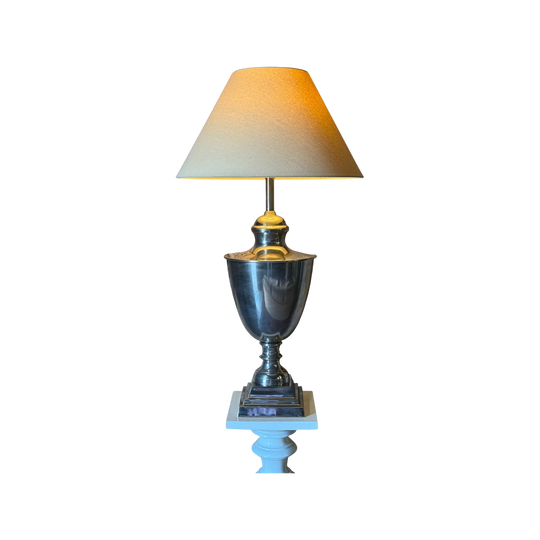 Vintage Chrome Oversized Table Lamp