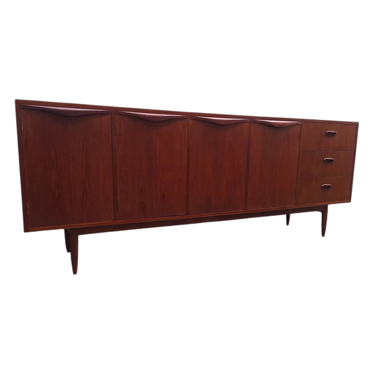 Mid-Century Chiswell Wave Handle Teak Sideboard