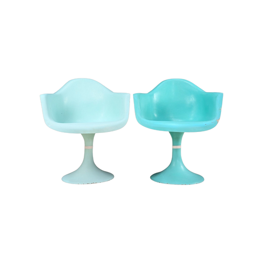 Two 1960s Space Age Fibreglass Pool Chairs