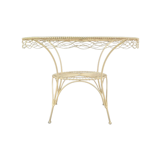 Circa 1950s French Painted Metal Garden Table