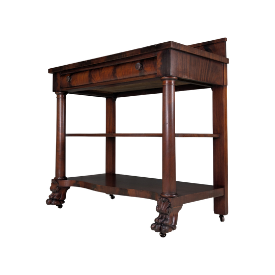 English William IV Mahogany Serving Stand Circa 1830 to 1840