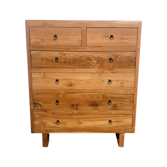 MINIMALISTIC 6 DRAWER Tallboy in NATURAL