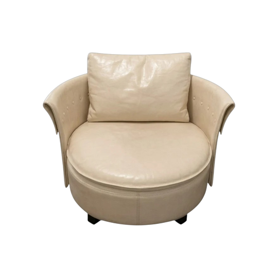 Pair of Longhi “Charme” Swivel Armchairs by Giuseppe Viganò