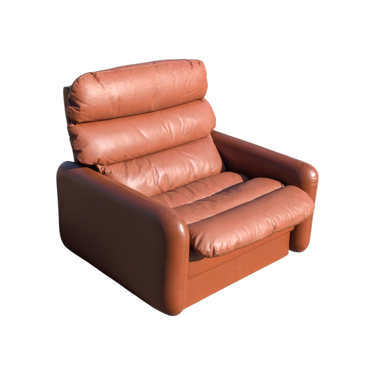 Vintage Tessa T7 Armchair in Original Terracotta Leather