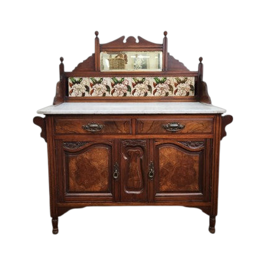 Victorian Cedar Marble Top Washstand