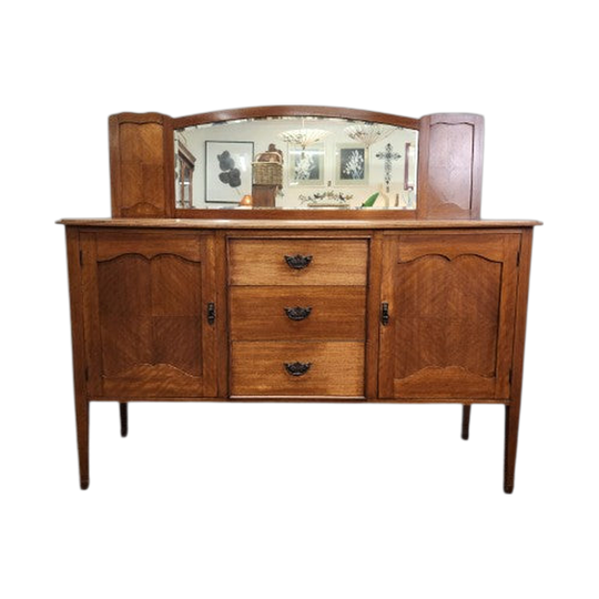 Antique Queensland Maple Sideboard with Low Mirror Back