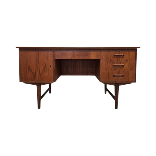 Gunnar Tibergaard writing teak desk