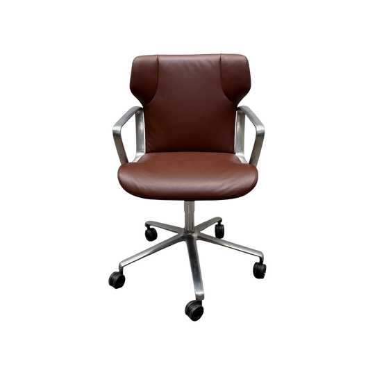 Wilkhahn Intra 295/6 Conference Chair – Brown Leather | Ex Showroom - Made in Germany
