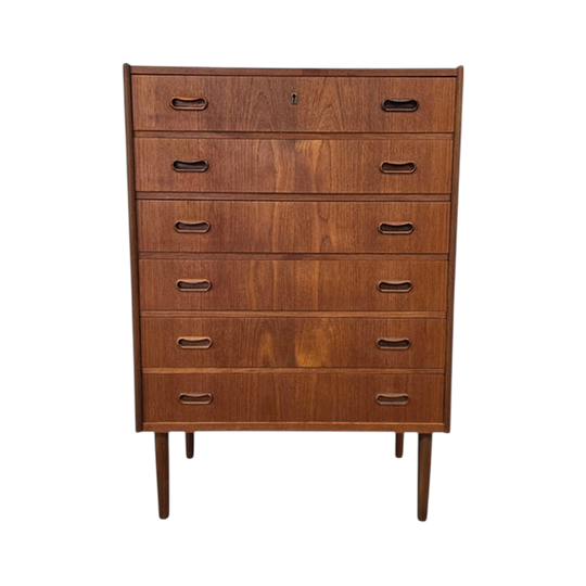 Danish mid-century teak tallboy
