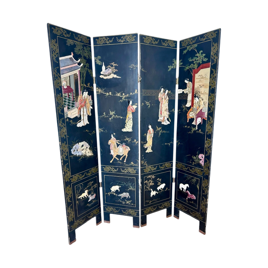 Vintage Asian Folding Screen / Room Divider