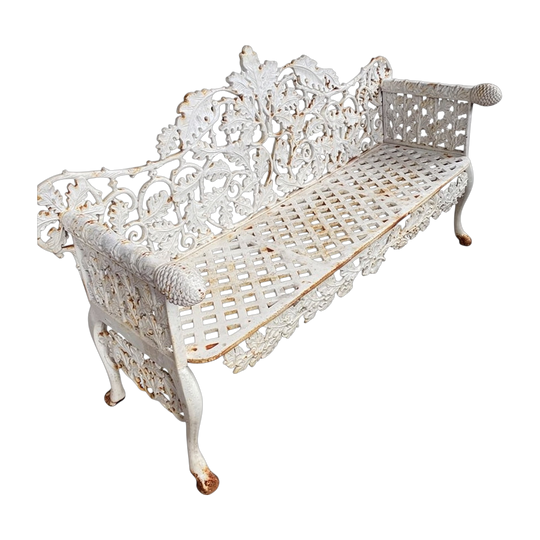 19th century style cast iron garden bench