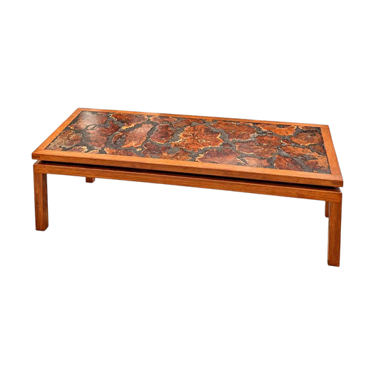 MCM Burl-top Timber 70s coffee table