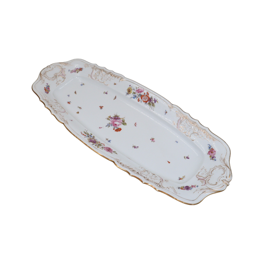 Large hand painted porcelain fish platter by Fraureuth of Saxony