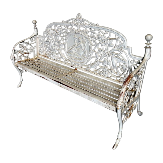19th century style Cast iron Garden Bench Seat.