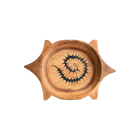 Indian Carved Parat, Dough Dish, Mid 20th Century