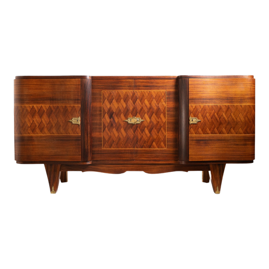 French Art Deco Sideboard in Rosewood and Sycamore