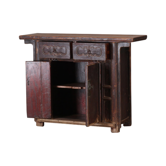 Antique Chinese Elm Sideboard | Two Door Two Drawer #T19