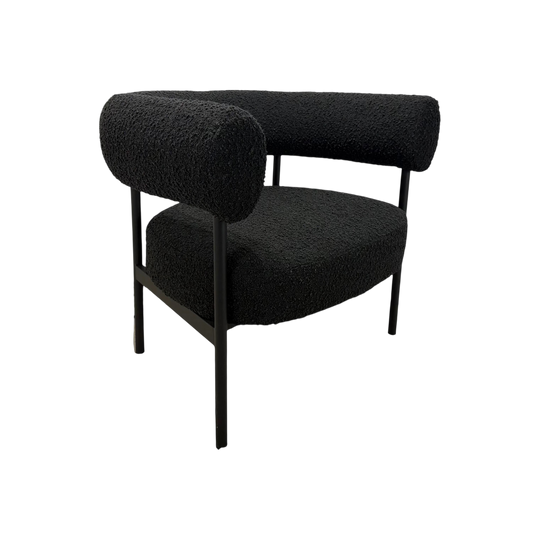 Adairs Milroy Grey Boucle 1 Seater Chair