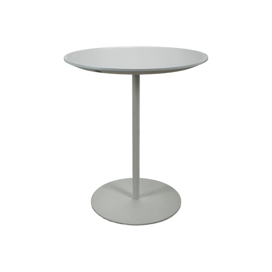 White Round Pedestal Side Table