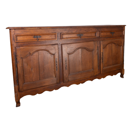 Antique French Oversized Walnut Sideboard from Provence
