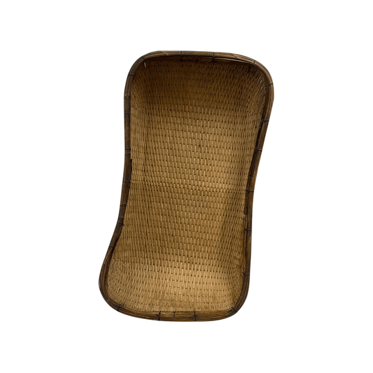 Large Rectangle Willow Scooped Basket