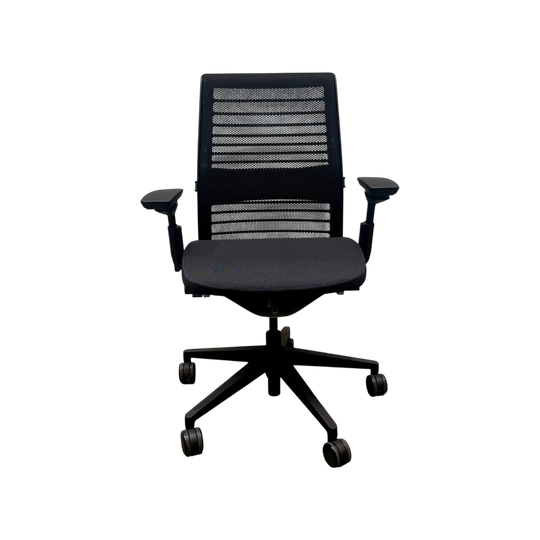 Steelcase Think V2 Task Chair – Black/Grey Seat, with Arms, Ex-Showroom