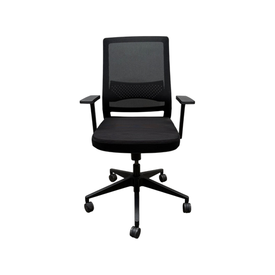 Ergonomic Mesh Back Office Task Chair – Fixed Arms | Black