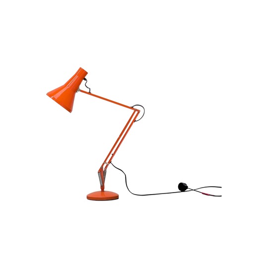 Orange Enamel Adjustable Desk Lamp, c. 1970s