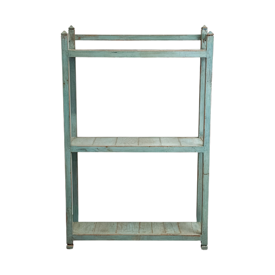 Turquoise Painted Timber Shelf