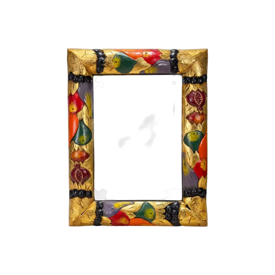 Barbola-style Framed Mirror 400x500