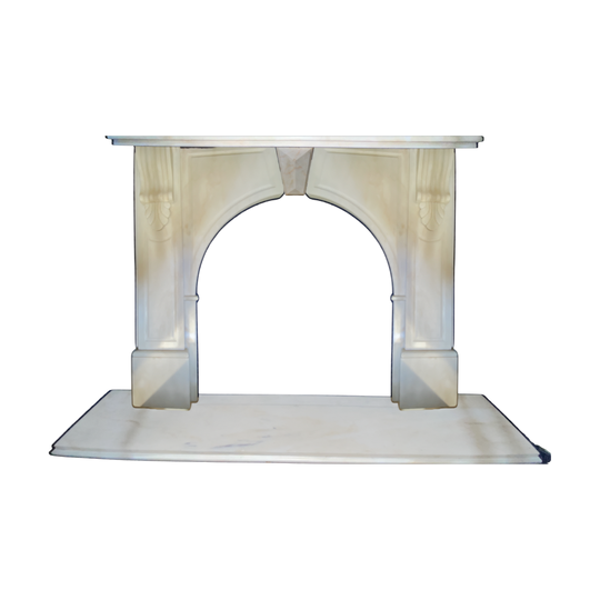 Pink Marble Fireplace Surround
