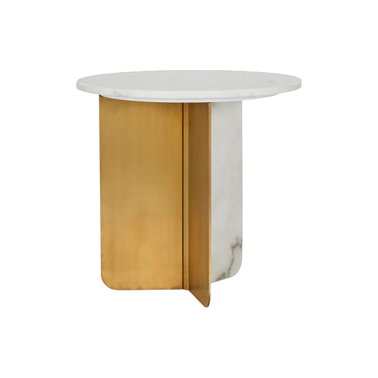 Coco Republic Como Marble and Brass side tables