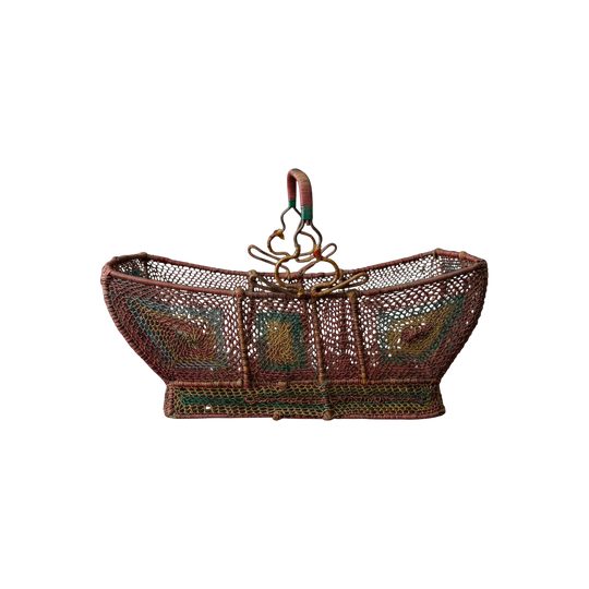 Antique Wire Carry Basket Found In China
