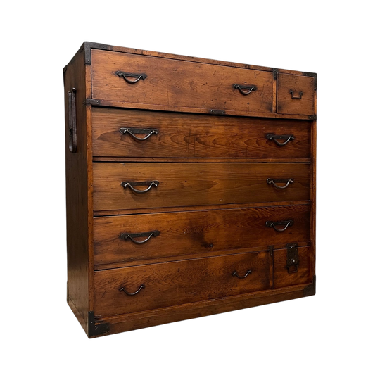 Japanese Isho Dansu, Kimono Storage Chest of Drawers - Cypress | Meiji