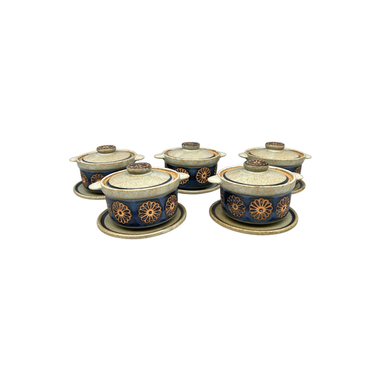 Vintage Japanese Mini Gratin Dish, Set of 5