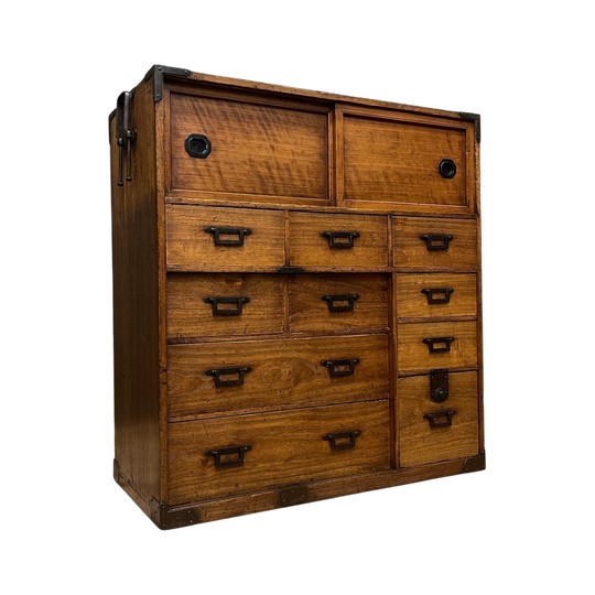 Antique Japanese Choba Dansu, Merchant's Chest - paulownia | Meiji
