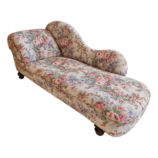Elegant Floral Chaise Longue