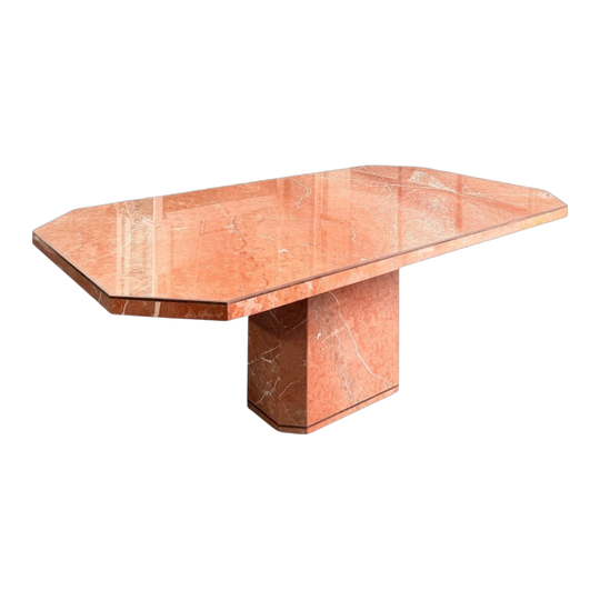 Italian Rosso Versailles Marble Dining Table
