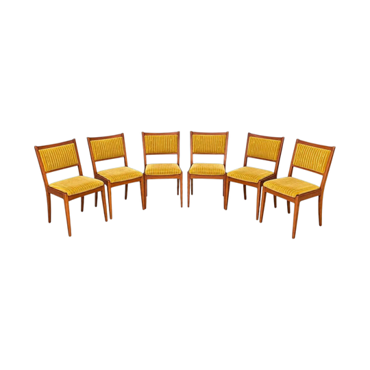 Original Parker Button Back Set of 6 Mid Century Modern Chairs