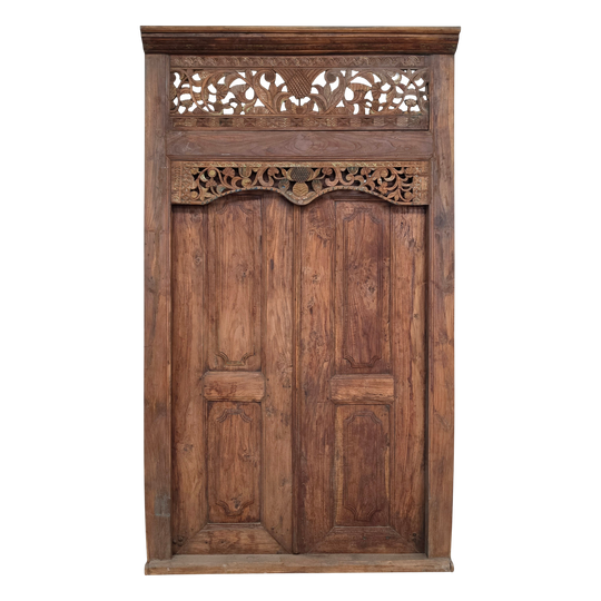 Balinese Original Vintage Teak Wood Door