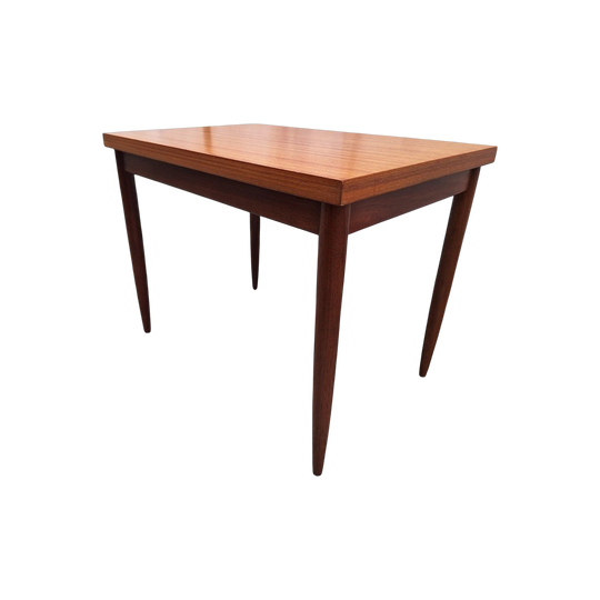 Mid-Century Side Table with Teak Base