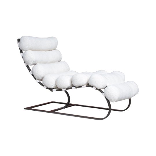 La Croix Chaise – Contemporary Black Steel Sled Lounge