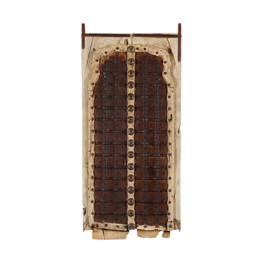 Vintage Indian Brown Window Panel - Eco Village Collection
