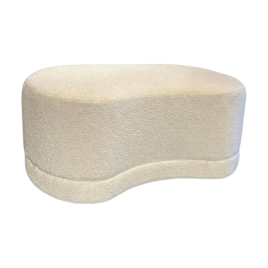 Boucle Cream Ottoman