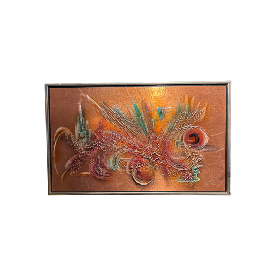 Abstrakt Framed Copper Art Work by Steve Jardine