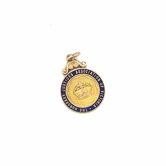 15ct gold Justice of the Peace pendant
