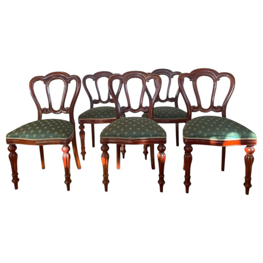 Victorian Balloon Back Mahogany Dining Chairs