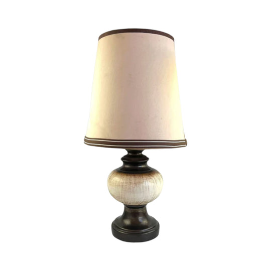 Large Brown and Cream Lamp with shade