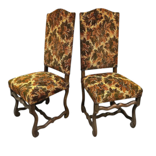 Pair of Vintage LXIII Sheep's Bone Side Chairs
